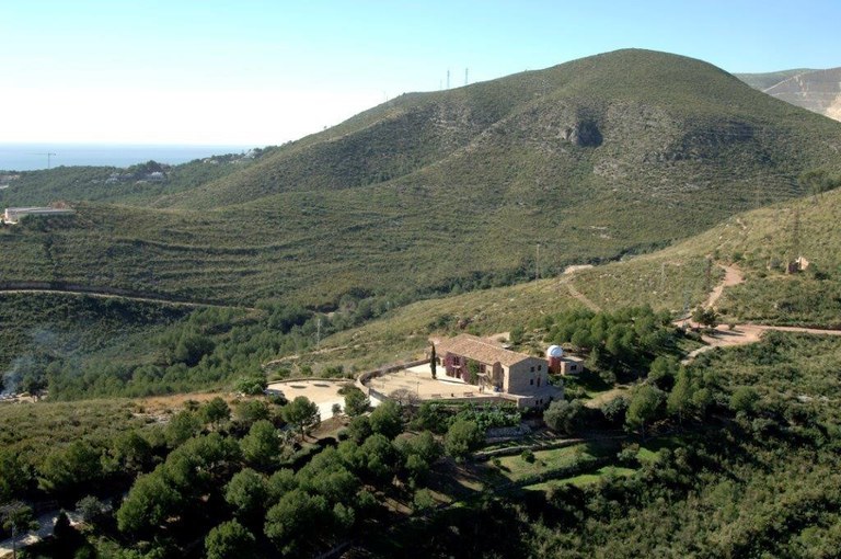 Garraf landscape and Mediterranean vegetation near Castelldefels
